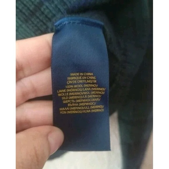 Vtg Polo Ralph Lauren cardigan sweater 100% merino wool, for children sz M 10/12 - Picture 10 of 11